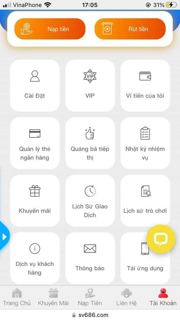 Hướng dẫn tải app SV66 cho điện thoại IOS và Android 11 Chọn mục tải ứng dụng