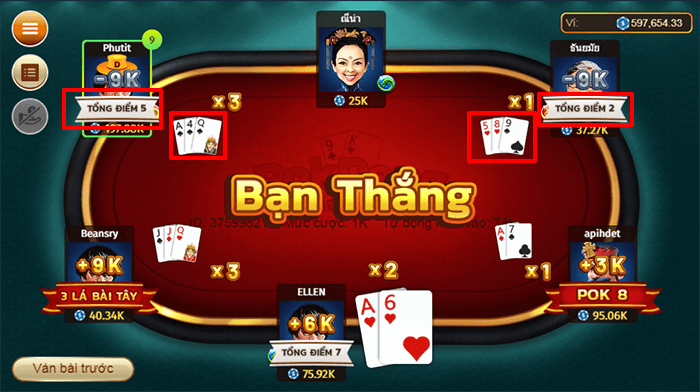 Hướng dẫn chi tiết cách chơi game bài Pok Deng 