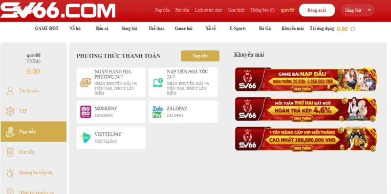 SV66 | ĐĂNG KÝ THÀNH VIÊN NỀN TẢNG SV66.COM TẶNG 88K 414 Giao dịch thanh toán luôn nhanh chóng và an toàn